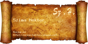 Szima Hektor névjegykártya